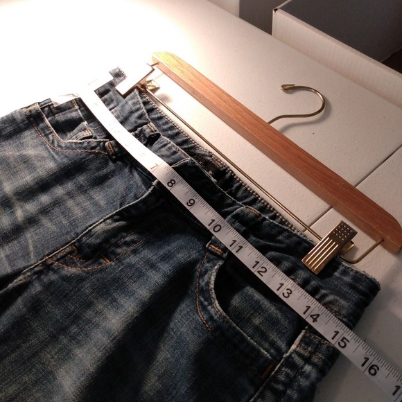 Calvin Klein Jeans Womens 6 Lean Bootcut Denim Flap Pockets Distressed Raw Hem - Picture 9 of 14